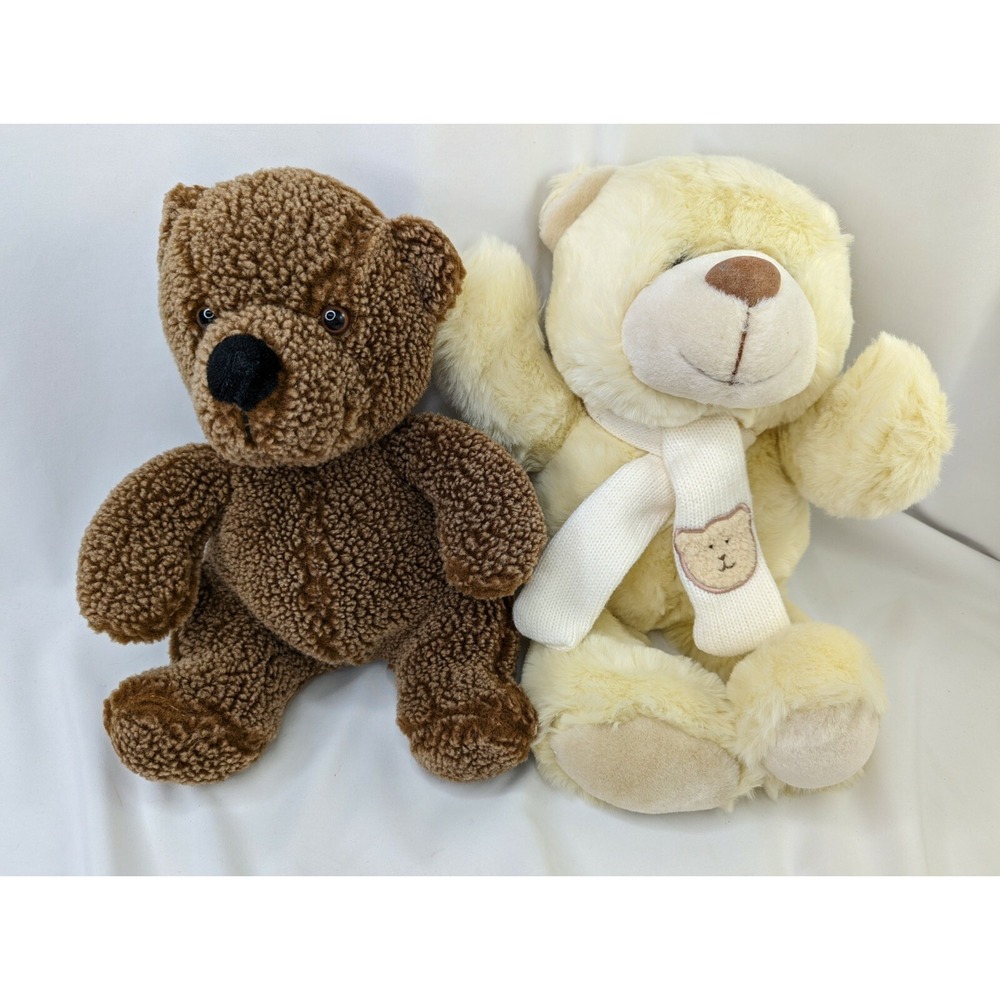 Chosun Bear Plush Lot 10" Soft Classic Cream Scarf 16 Inch Stuffed Animal Toy